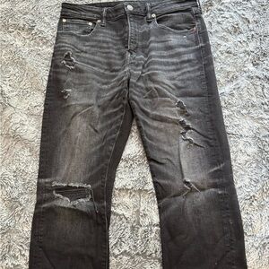 Distressed Black Jeans